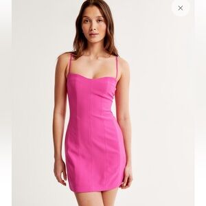 Abercrombie & Fitch Corset Clasp-Back Pink Mini Dress - Size small